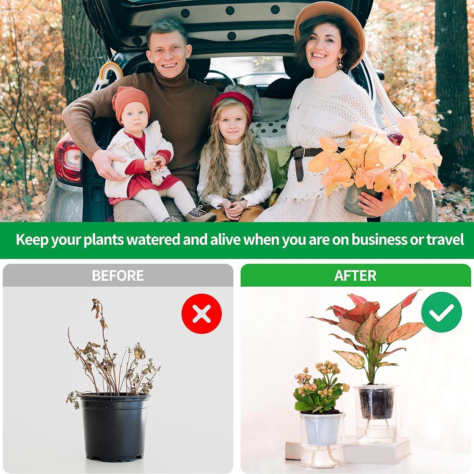 Self-Watering Planter - Pflanzenwickler für Selbstbewässerung, 2-teiliges automatisches Bewässerungsseil,