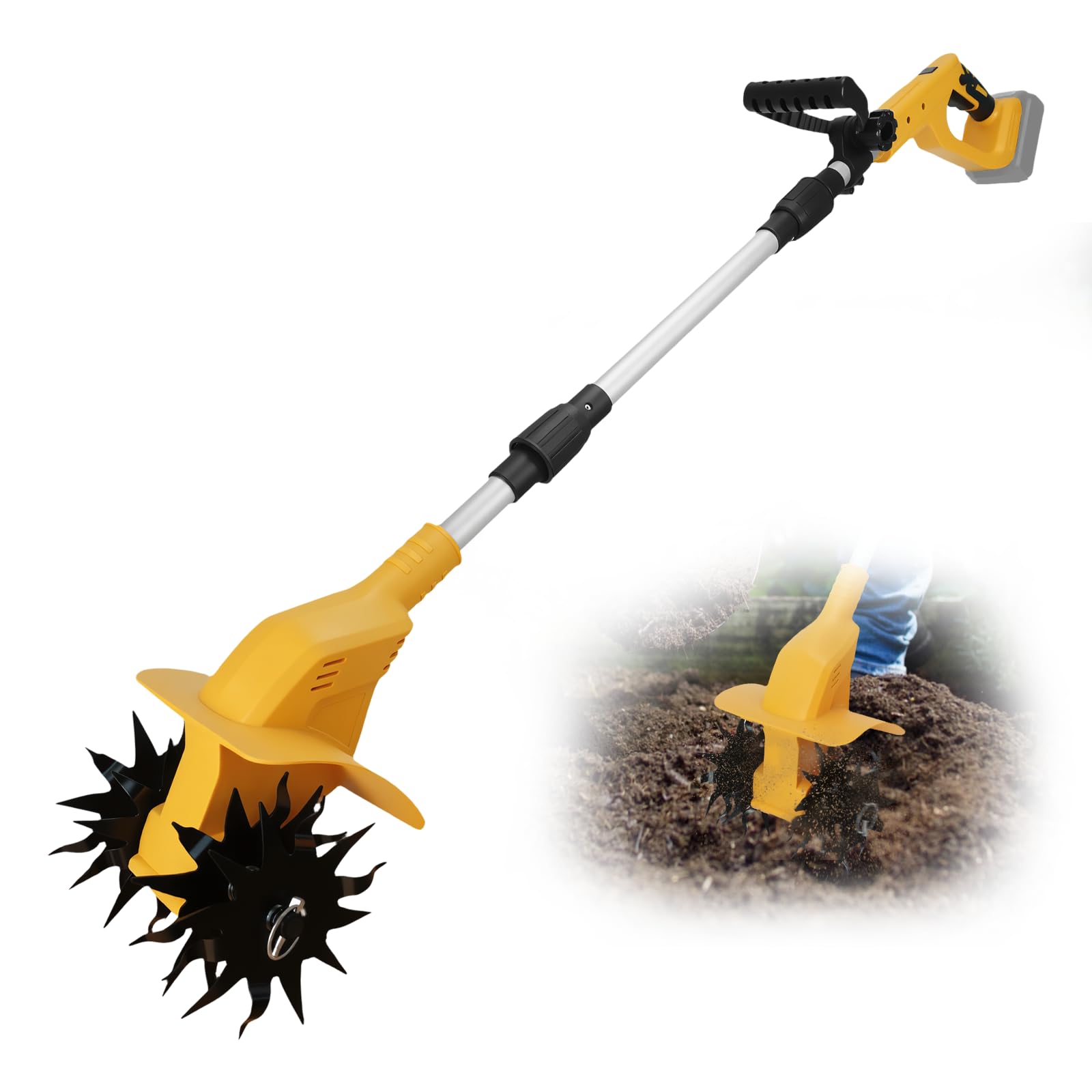 Gardening Tools Rake - 330 U/min Bürstenloser Akku-Bodenfräser Garten- und
