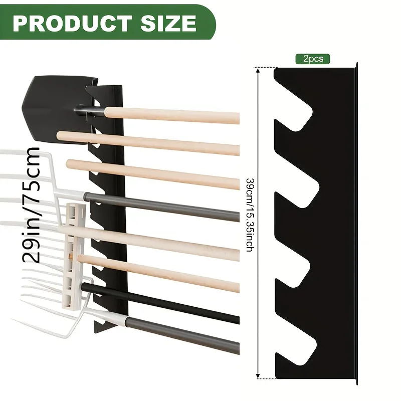 Gardening Tools Spade - Robuster Metall-Gartenwerkzeughalter mit Schaufel- und Rechen-Aufbewahrung,