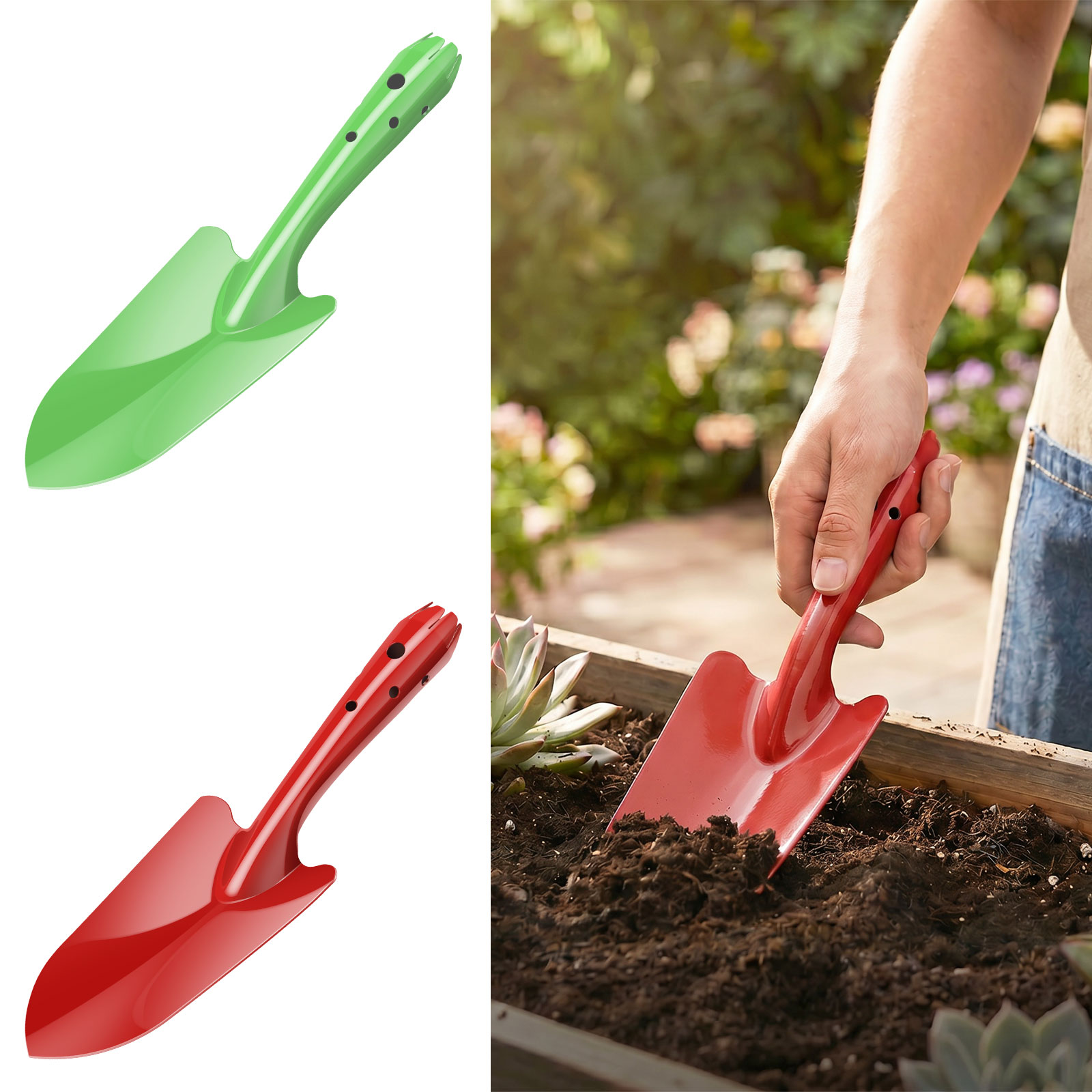 Gardening Tools Spade - Gartenkelle Rostbeständige Metall-Gartenhandschaufel Kleine Gartengeräte zum
