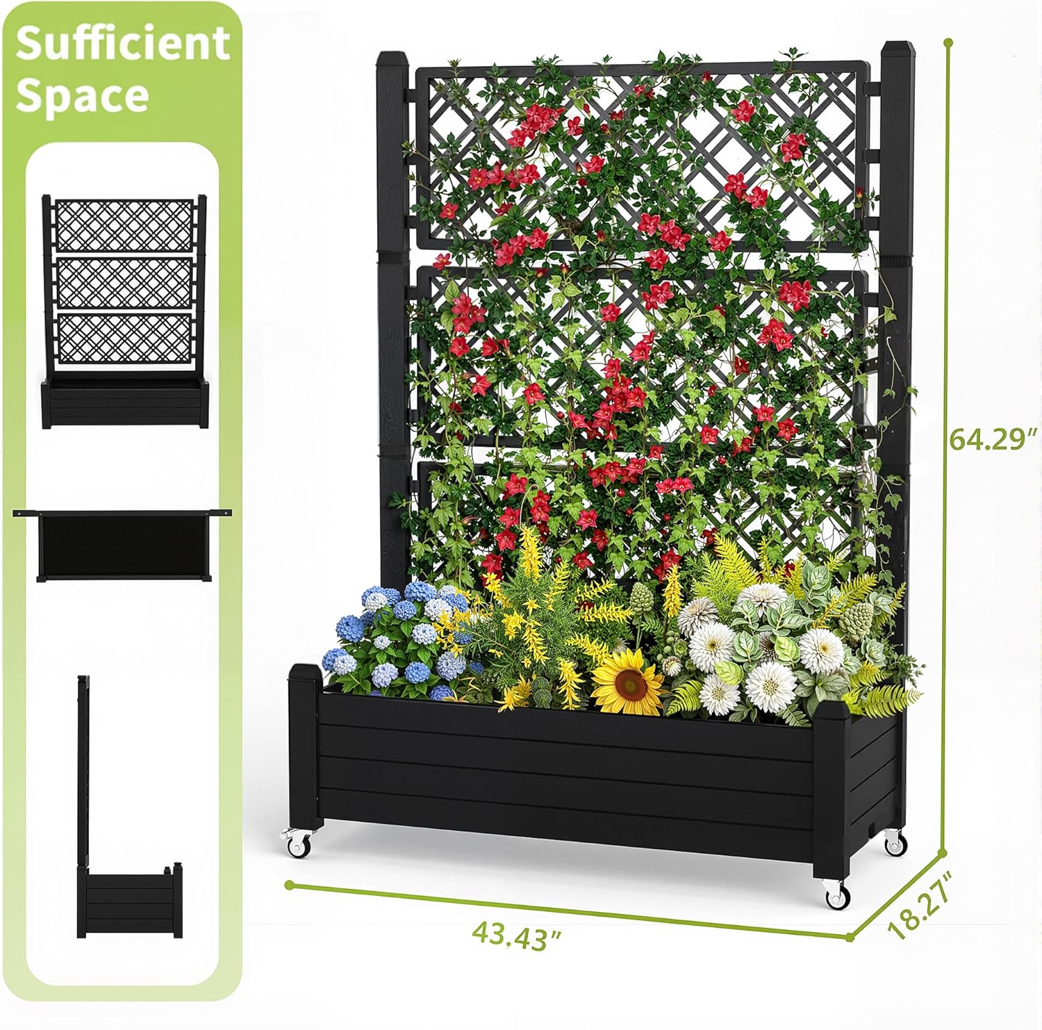 Hochbeet mit Rankgitter, 21 Ga – Self-Watering Planter Bewertung und Preis